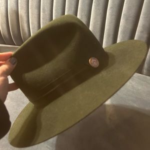 Forest green fedora by The Dutch Hatter. Purchased in Amsterdam, made in Spain